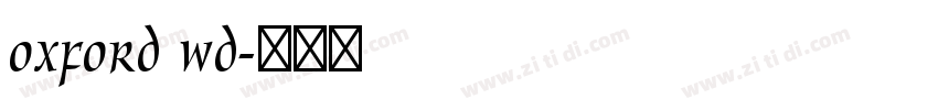 oxford wd字体转换